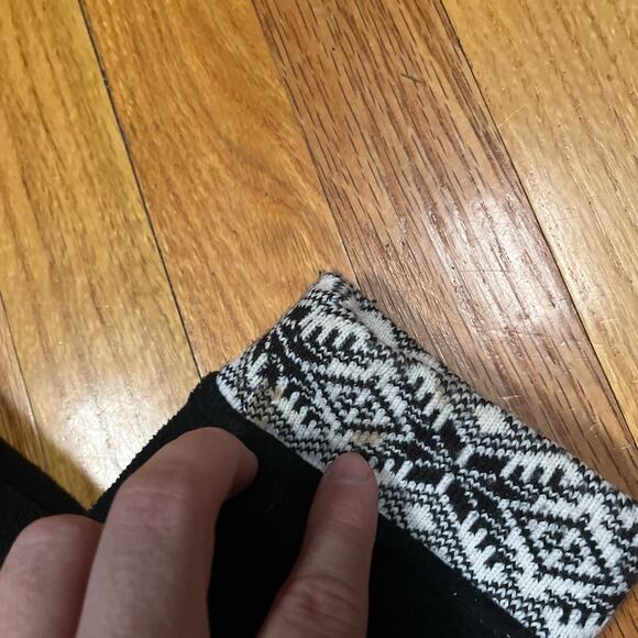 Women’s LL Bean Fleece Jacket w/ Snowflake & Floral Trim, Size Large Vintage - Picture 9 of 11